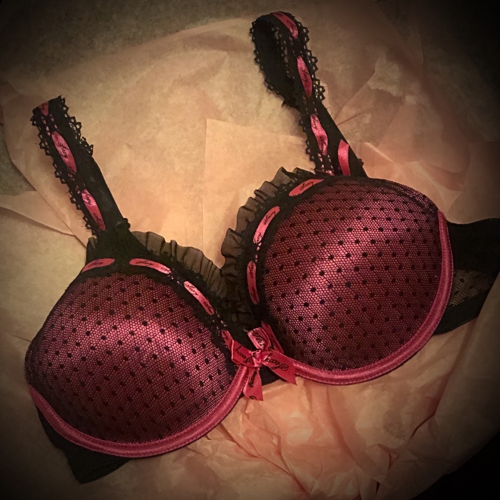 Super Sexy, Hot Pink & Black, Push-up Bra, by Native, NWOT